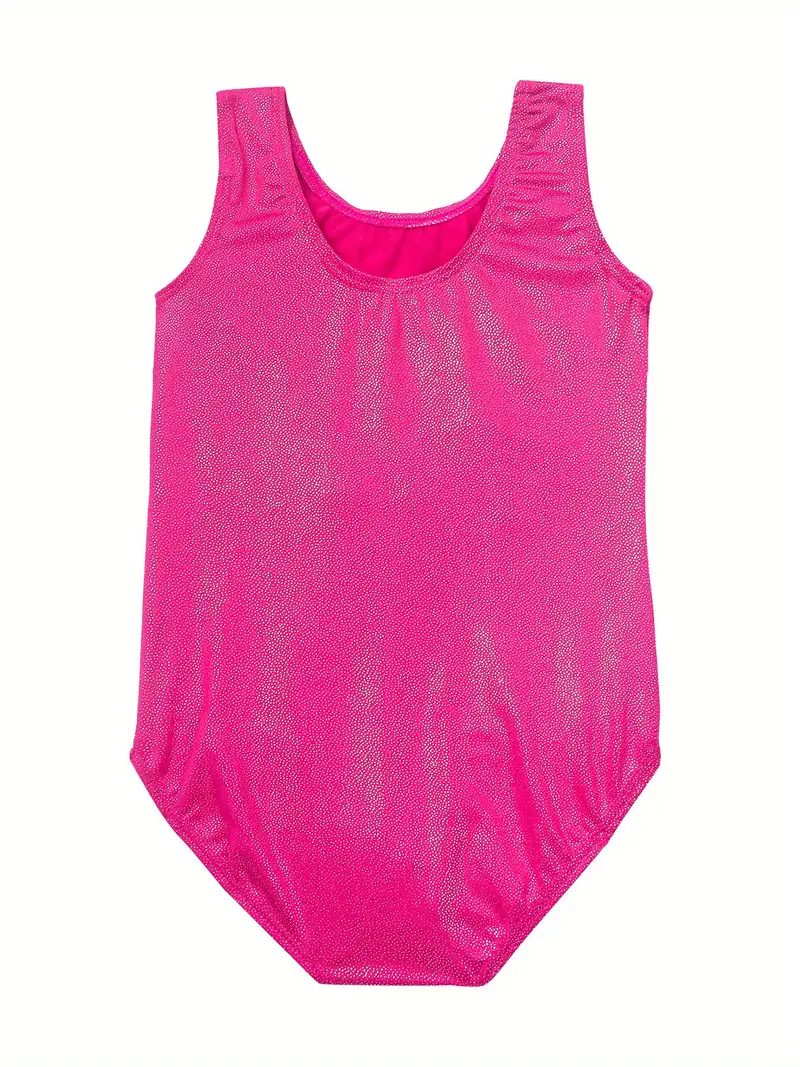Girls Crew Neck Leotard Gymnastics Outfit Dance Ballet