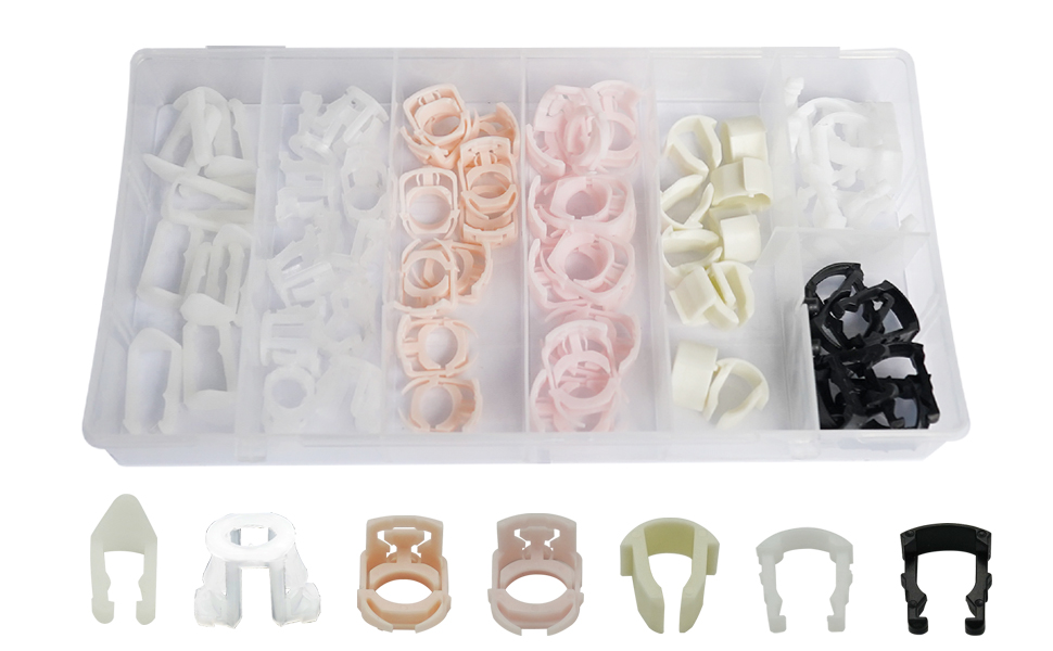 Double Clip Brake Hose, Sovob 811611797 2 Point Brake Hose Line Retaining Clip Bracket Holder Cable Pipe Body Fasteners 40 Pieces