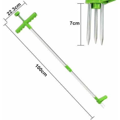 Weed Puller, Ohuhu Stand Up Weeder With 3 Stainless Steel Claws & 39