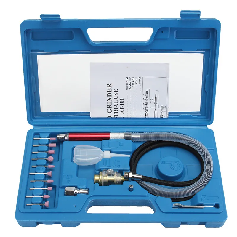 High-Speed Air Micro Die Grinder Kits 1/8u2018u2019 Chuck Mini Pencil Polishing Engraving Tool Grinding Cutting Pneumatic Tools 65000rpm