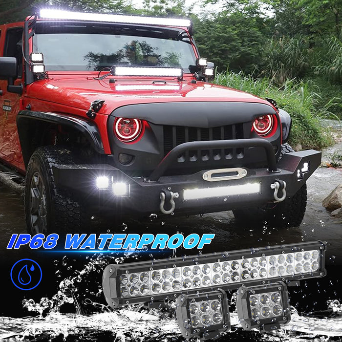 7-44 Inch Led Work Light Bar 20" 126w 288w Flood Spot Combo Offroad