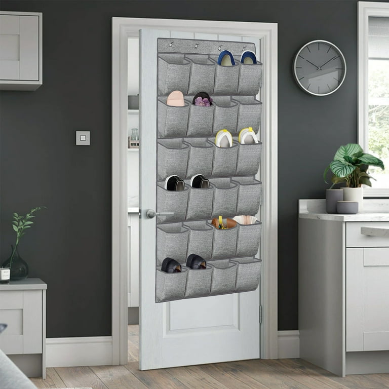 BOHEMIABY Over Door Shoe Organizer 52 Pocket, Non Slip Breathable Save Space, Up To