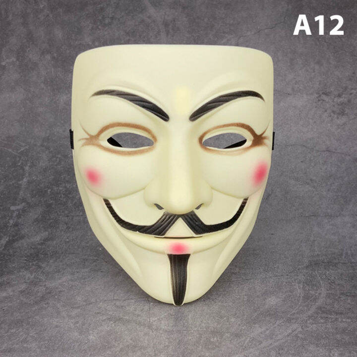 LED Light Up Anonymous Hacker Mask Halloween Guy Fawkes Vendetta Cosplay Costume