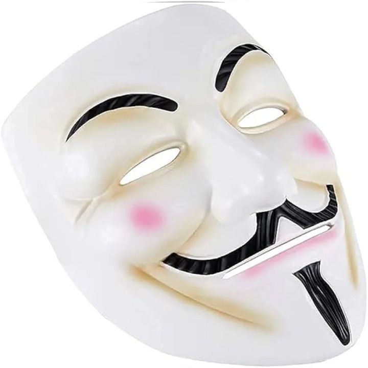 LED Light Up Anonymous Hacker Mask Halloween Guy Fawkes Vendetta Cosplay Costume