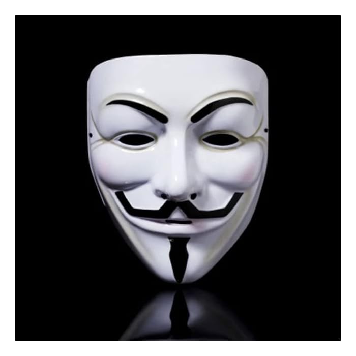 LED Light Up Anonymous Hacker Mask Halloween Guy Fawkes Vendetta Cosplay Costume