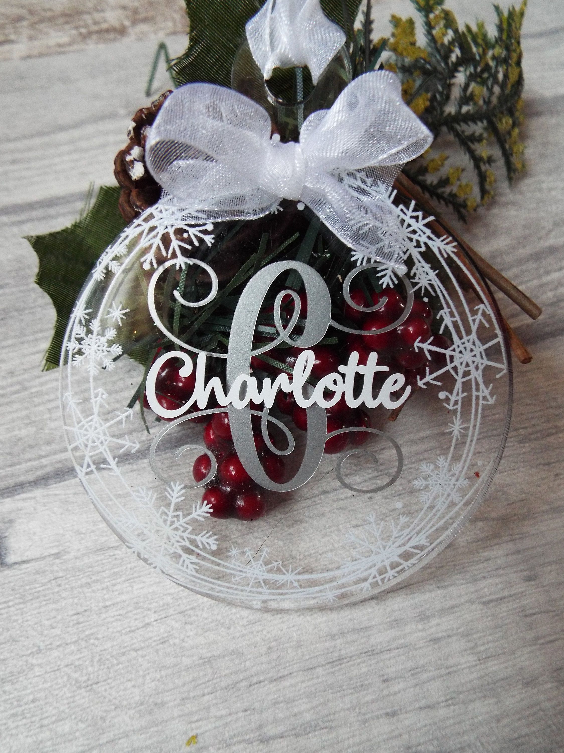 Personalised Family Christmas Xmas Tree Decoration Ornament - Fireplace Family