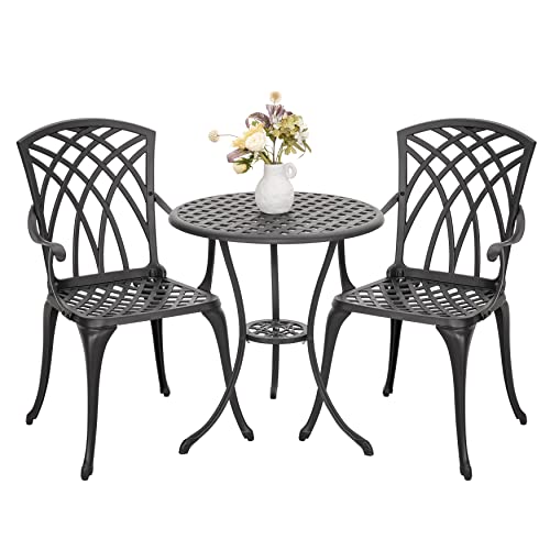 Homeology TABREEZ Opulent Garden & Patio Table & 4 Large Chairs