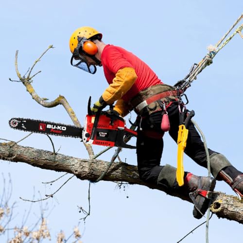 62cc Petrol Chainsaw 3.4HP 20" Bar 2 Chains COVER BAG & FULL SAFETY GEAR