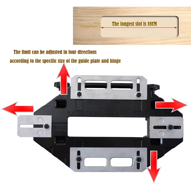 Aluminum Door Hinge Jig, Woodworking Hole Opener Slotting Locator, Slotting Locator, Suitable For Door Lock Installation And Router Jig