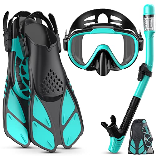 Snorkel Fins Mask Set For Snorkeling Scuba Diving, AB-SM