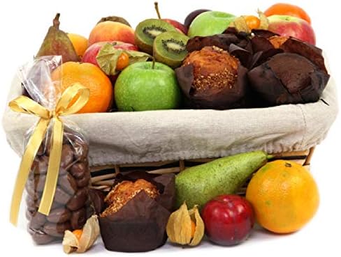 Fruit And Muffins Hamper - Fruit Gift Baskets And Gift Hampers With Next Day UK Delivery With Personal Message Attached