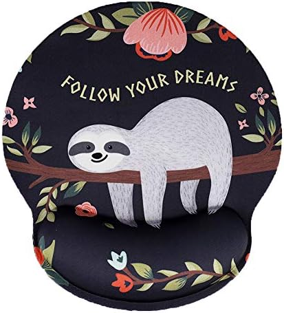 AOKSUNOVA Ergonomic Mouse Mat With Gel Cushion Wrist Rest Black