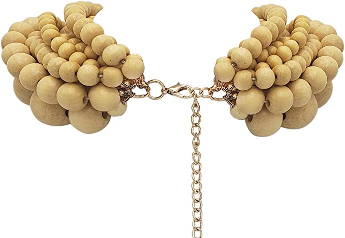 Avalaya Statement Multistrand Layered Bib Style Wood