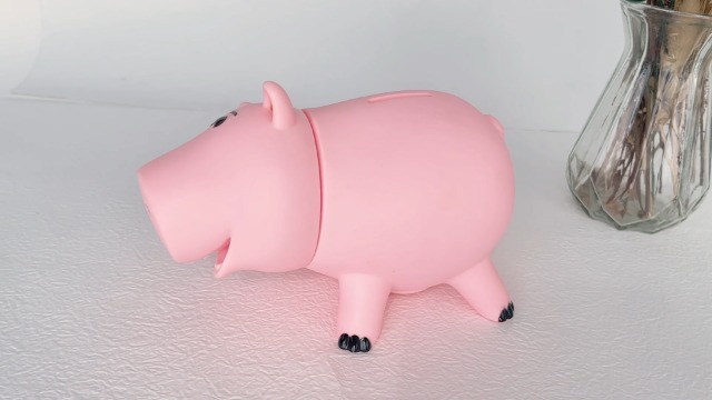 Aazon.co: Ha Piggy Bank Cute Pink Pig Oney Box Plastic Saving Coin