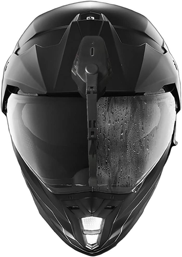 GHIM Electric Motorcycle Helmet Wiper, USB Mini Crash Helmet Windscreen Wiper, 2-gears Speed Adjust LED Display, Cyclic Swing, 6 Hours Usage Time, Two Installations, For Most Visors