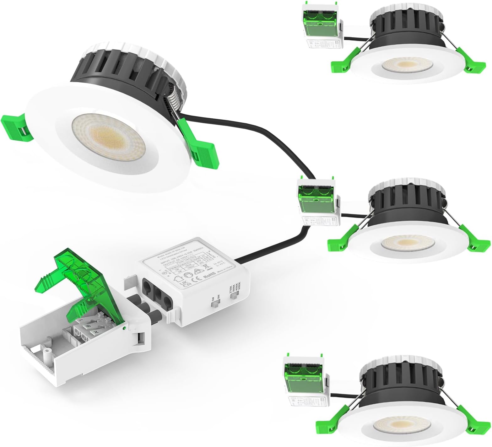 IP65 Downlight Waterproof LED Spotlight Bathroom Shower Lights, Round Recessed Lamp Ceiling Lighting Fixture, 3W 5W 7W AC110V-240V 3000K 4000K 6000K, Outdoor Spot Lights