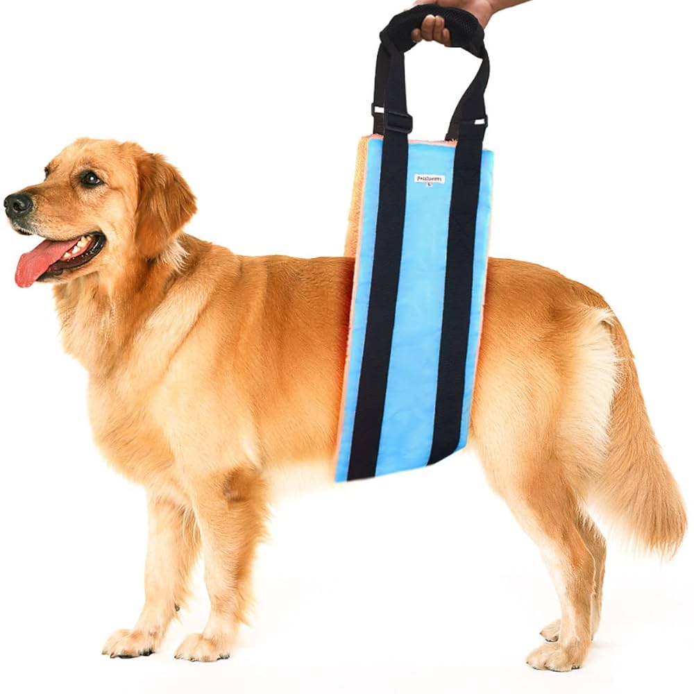 S-ETOVUS Dog Sling For Back Legs, Dog Lift Harness, Magic Tape Dog Sling For Large Dogs Hind Leg Support, Elderly Dog Lifter, Help Canie Hip Arthritis K9 Cruciate Ligament Rehabilitation