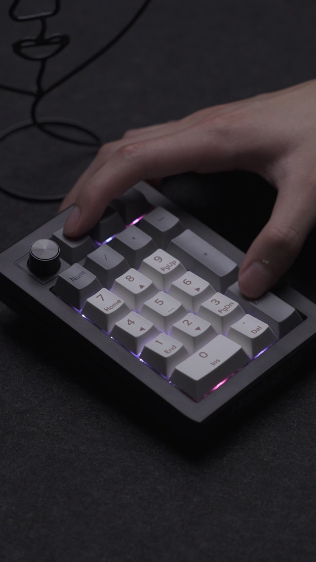 EPOMAKER TH21 21 Keys Hot Swappable Wired Numpad With RGB Backlight, Programmable,XDA Profile PBT Keycaps For Win/Mac(Epomaker Flamingo Switch