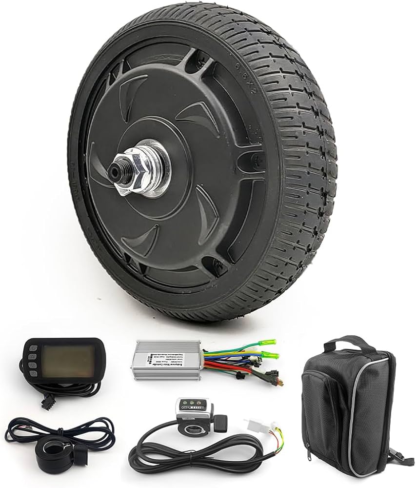 6.5 Inch 350W Brushless Hub Motor Wheel For Homemade Electric Scooter Brushless Controller With Cruise And Thumb Accelerator (24V 350W Kit