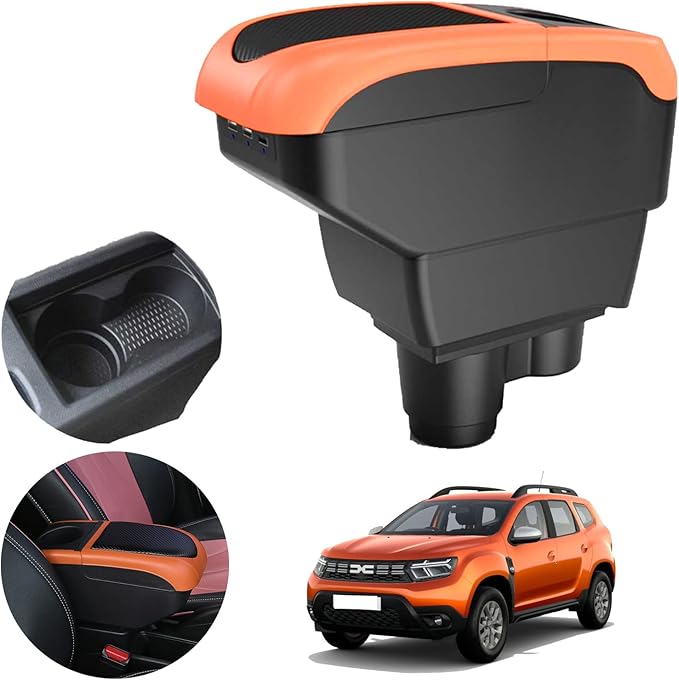 Coleya Non Slip Mats Compatible With Dacia Duster 2022 2023 2024 Rubber Mats Center Console Cup Holder Door Seams Dacia Duster Car Mat Accessories
