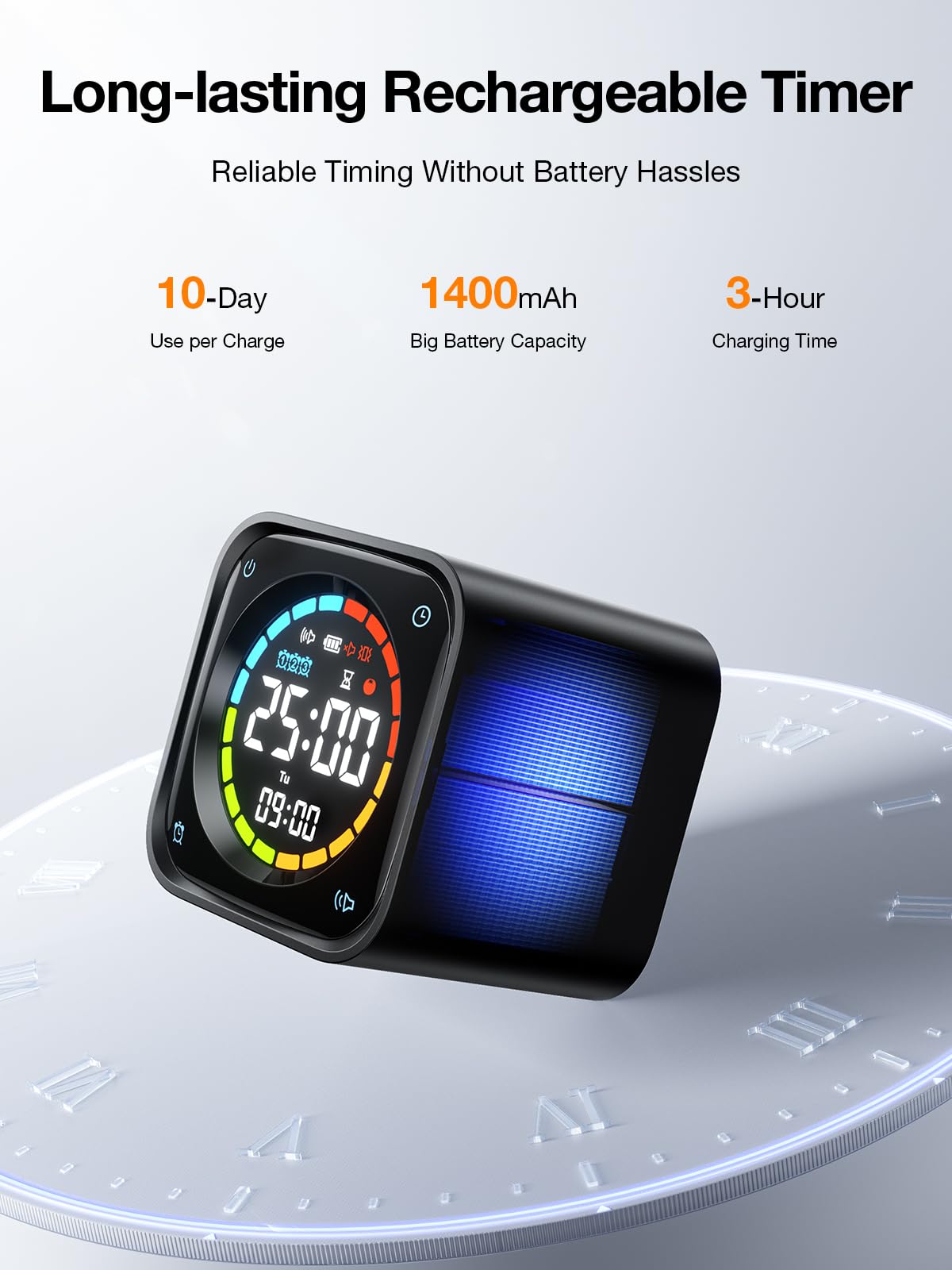 VEWINGL Cube Productivity Timer, 5/10/30/60 Min Presets + Custom