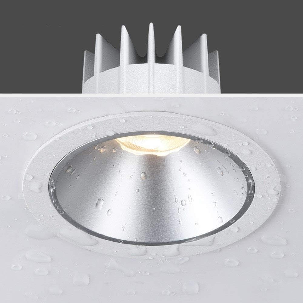 IP65 Downlight Waterproof LED Spotlight Bathroom Shower Lights, Round Recessed Lamp Ceiling Lighting Fixture, 3W 5W 7W AC110V-240V 3000K 4000K 6000K, Outdoor Spot Lights