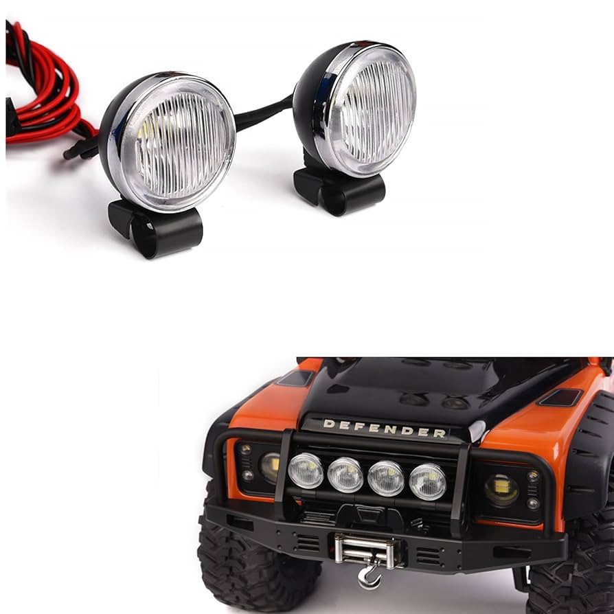 INJORA RC Car Bright LED Lights Headlight Spotlight For 1/10 RC Crawler | Triple Crown RC Hobbies