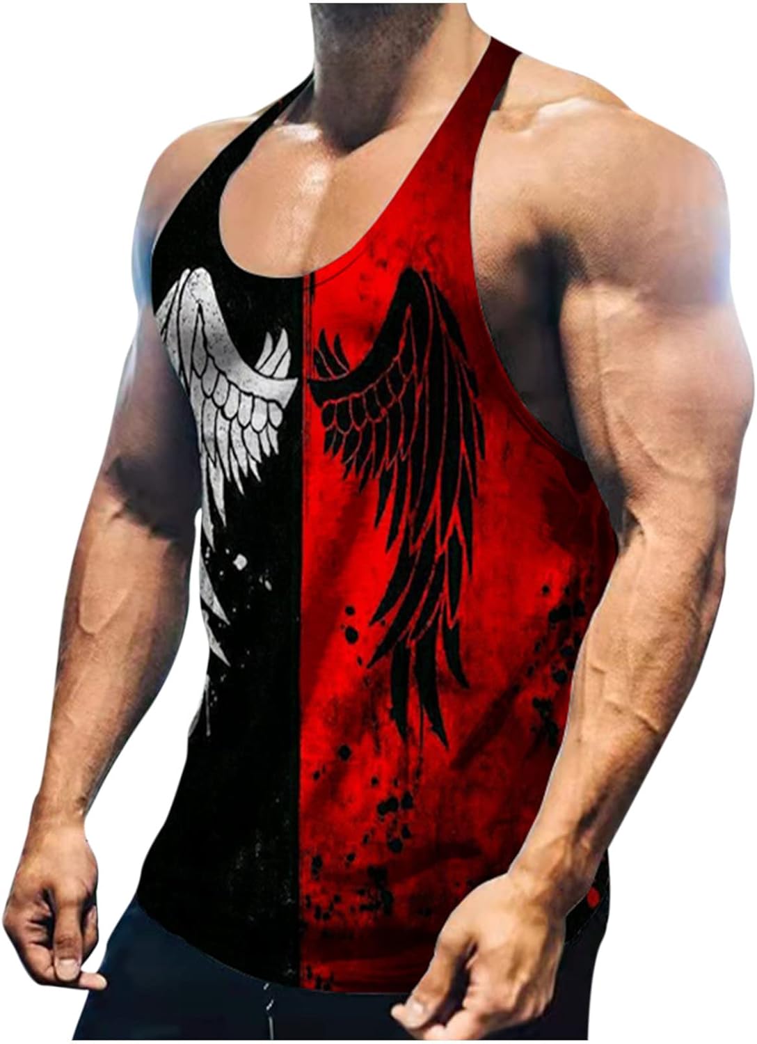 Beach Tank Tops For Men 2024 Mens Running Tank Top Casual Loose Sleeveless Muscle Basic T Shirt Summer Fashion Sport Gym Workout Vest Pullover Tank Tops For Men 2024 Army Green