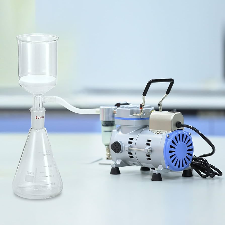 Glass Vials StonyLab Borosilicate Glass Buchner Filtering Funnel With Medium Frit(G2), 94mm Inner-Diameter, 100mm Depth (500ml Glass Beaker