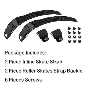 2 Set Skate Universal Buckle Strap Set Skate Roller Skates Shoes Supplies