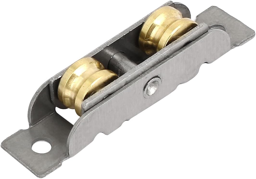 1pcs 304 Stainless Steel Bracket U/V/H Groove Type Bottom Double Wheel Pulley Roller High Load Bearing Track Moving Wheel