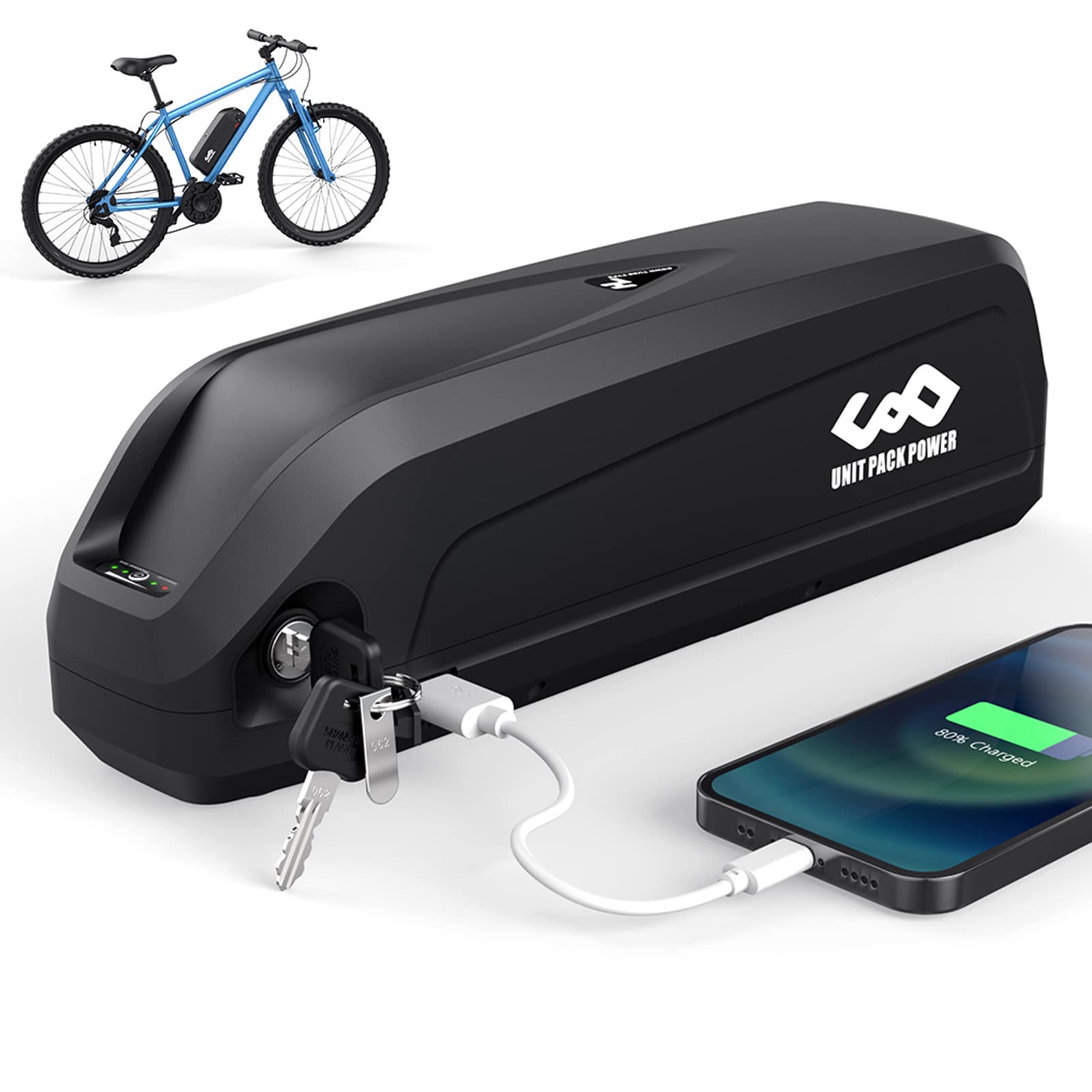 KELKART 48 V 17AH Electric Bike Battery 48 Volt Lithium Battery