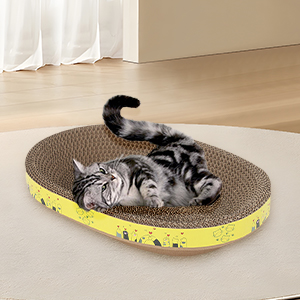 Oval Cat Scratcher Cardboard Bowl Nest | Cat Scratching Board