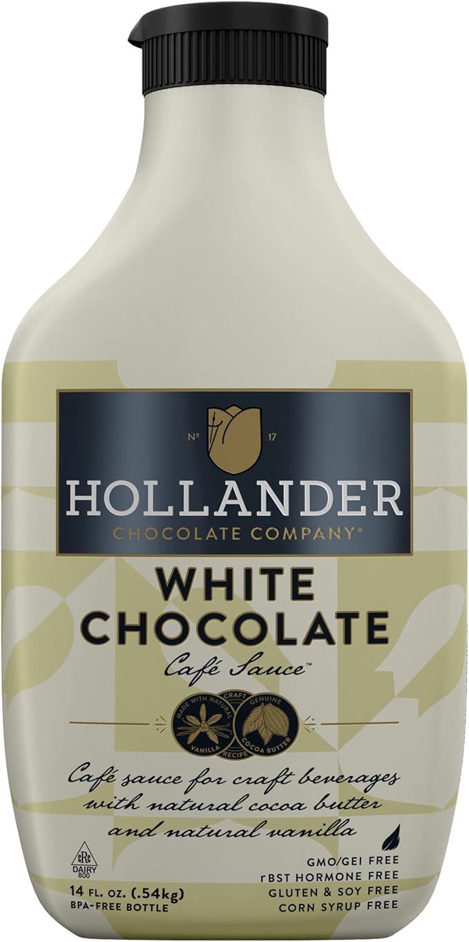 Hollander Chocolate Sweet Ground White Chocolate Sauce - Barista