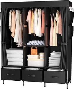 LOEFME Canvas Wardrobe 85 * 45 * 172cm, Wardrobes India