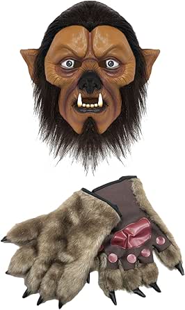 Jeyiour 6 Pack Halloween Werewolf Costume Set Adult Top Sleeveless Werewolf Hood Wolf Gloves Tail Leg Sleeve Fangs For Party Medium For Sale | Phoenix, AZ | Nellis Auction