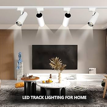 Bravsekai GU10 LED Track Lighting Complete Kit, Dimmable H Type 3x4.92ft Track Rails,6000K
