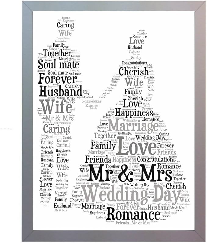 Oaktree Gifts Framed New Baby Girl Footprint Word Art A4 Print. Baby