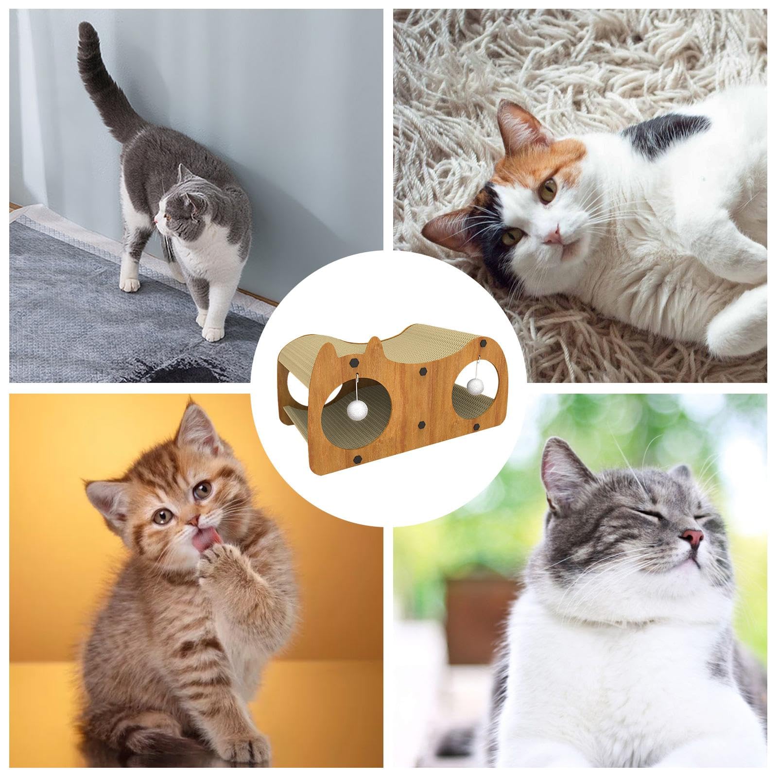 PETEPELA Scratching Board For Cats, Scratching Pad Lounge Scratching