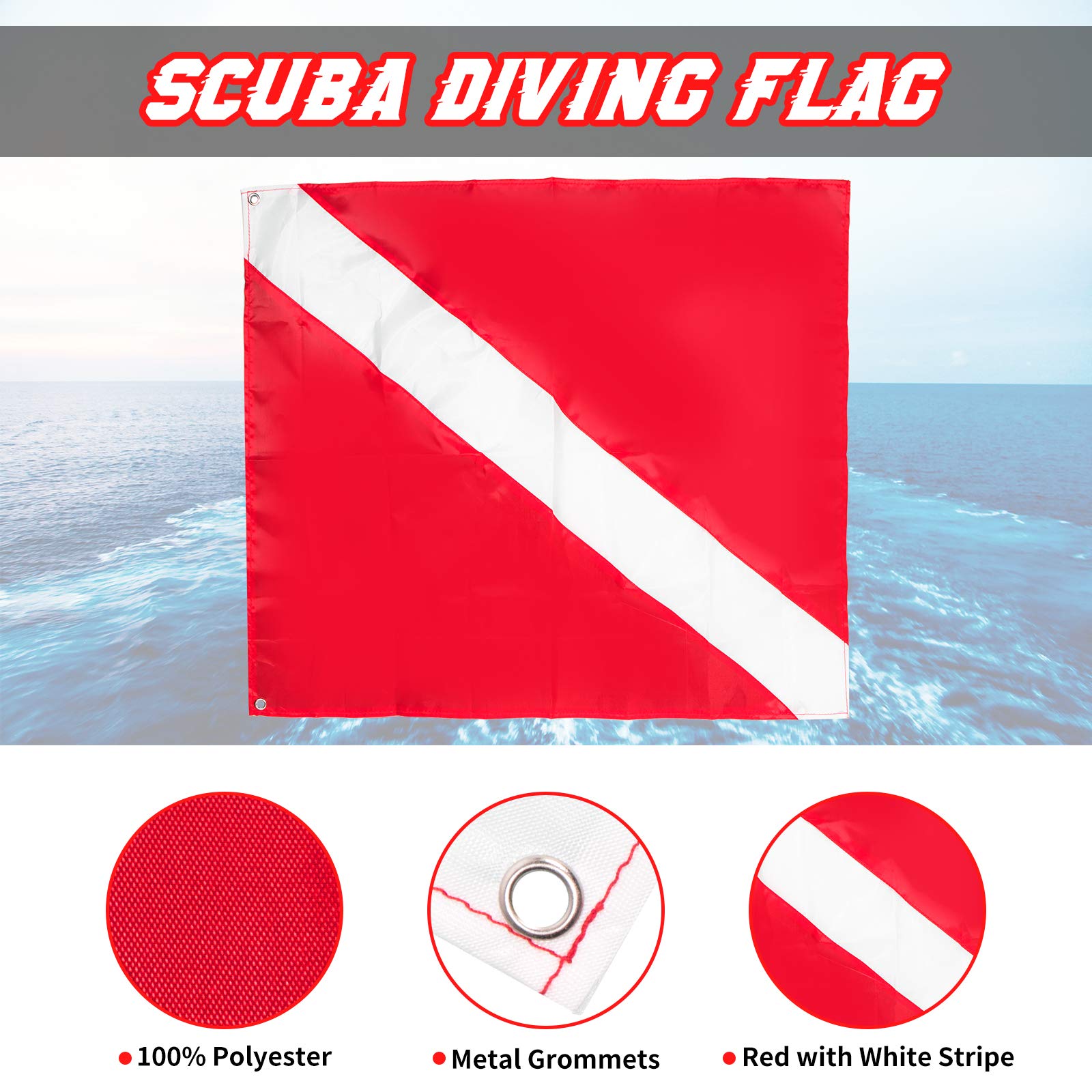 PVC Waterproof Scuba Diving Flag Waterproof Diving Flag Specifications