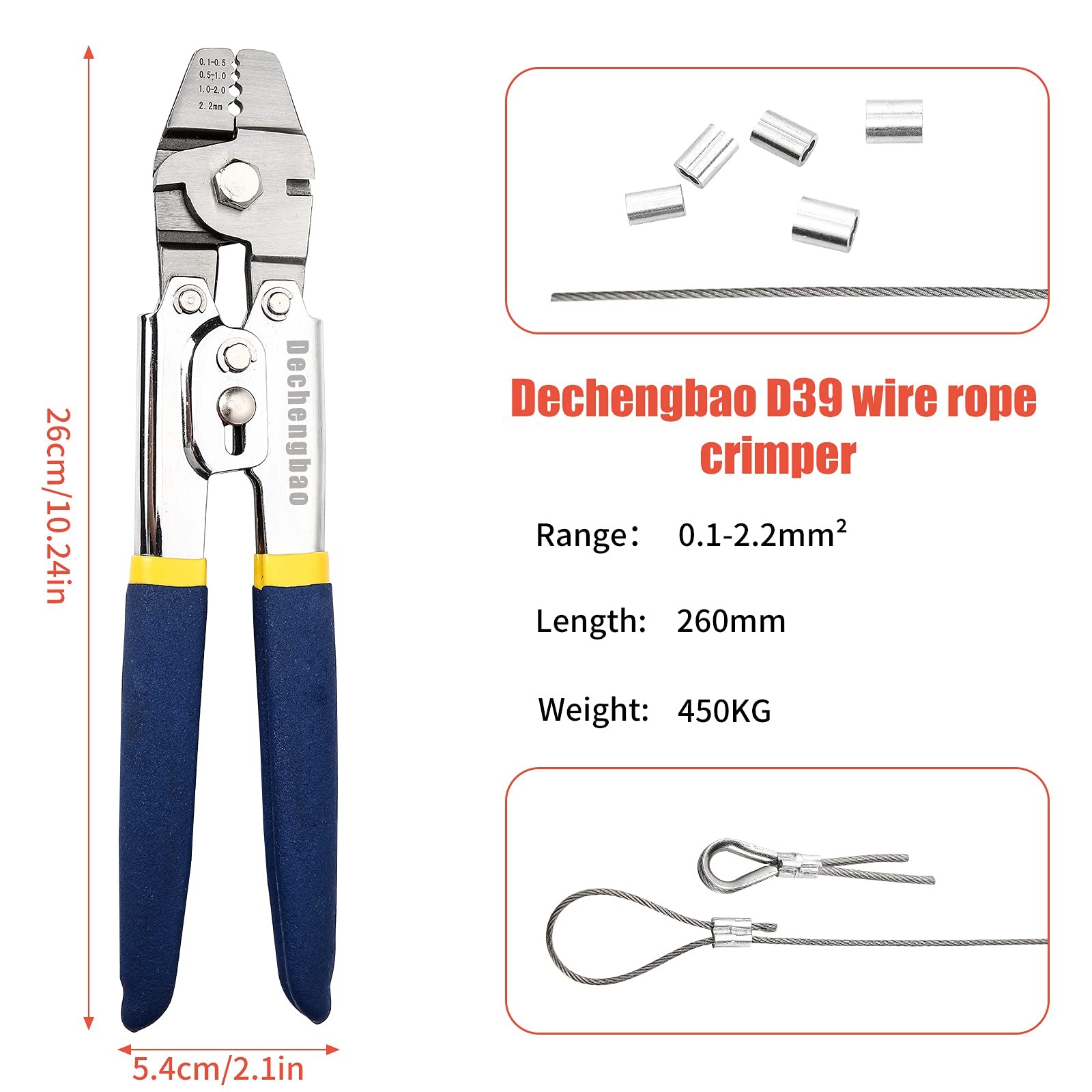 HOT 120 Pack Aluminum Crimping Loop Sleeve For 2.5mm Diameter Wire Rope And Cable