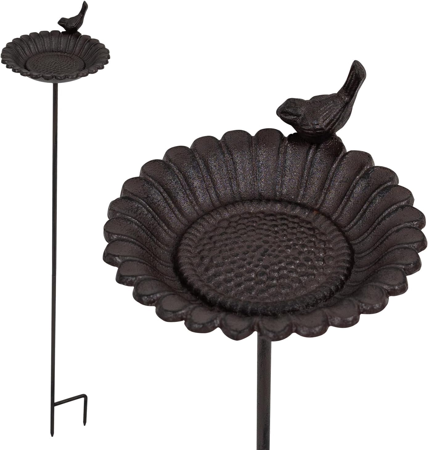 Restorgan Bird Bath For Garden, 32In Etal Vintage Freestanding