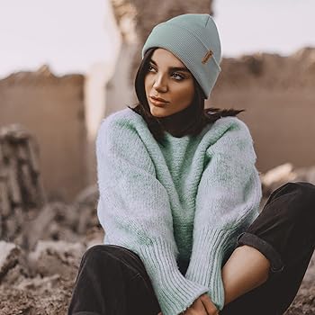 Mnjin Baseball Caps Womens And Mens Winter Knitted Beanie Hat With Pom Warm Knit Cap Beanie Hats For Women And Mens Beanies For Winter C