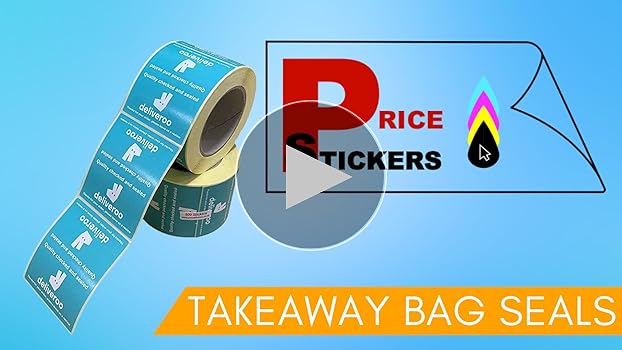 Enjoy Your Food Stickers - Red 1000 (2 Rolls Of 500) 80x100mm Takeaway Stickers Tamper Seals For Delivery Bags Security Labels Thank You Sticker For Food Bags Security Seals For Retail Sticky