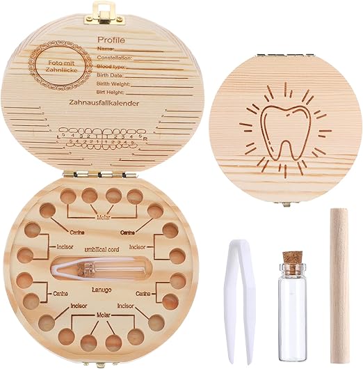 Tooth Boxes For Lost Teeth For Kids Tooth Fairy Keepsake Box - Lost Tooth Holder With Tweezers (Blue) For Boy