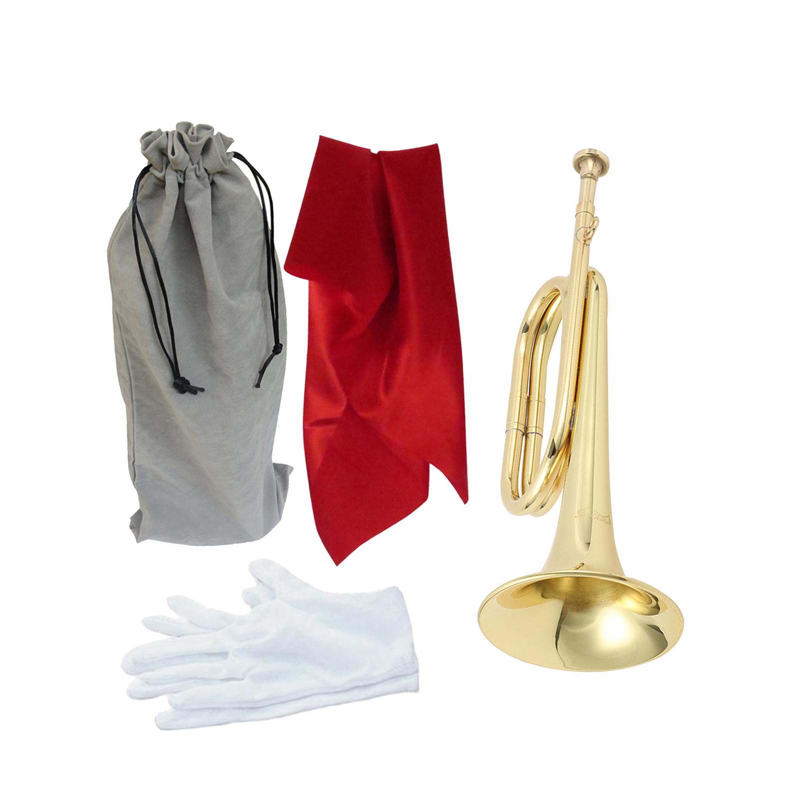 Bugle Instrument Gold Cavalry Bugle Trumpet - Brass Beginner