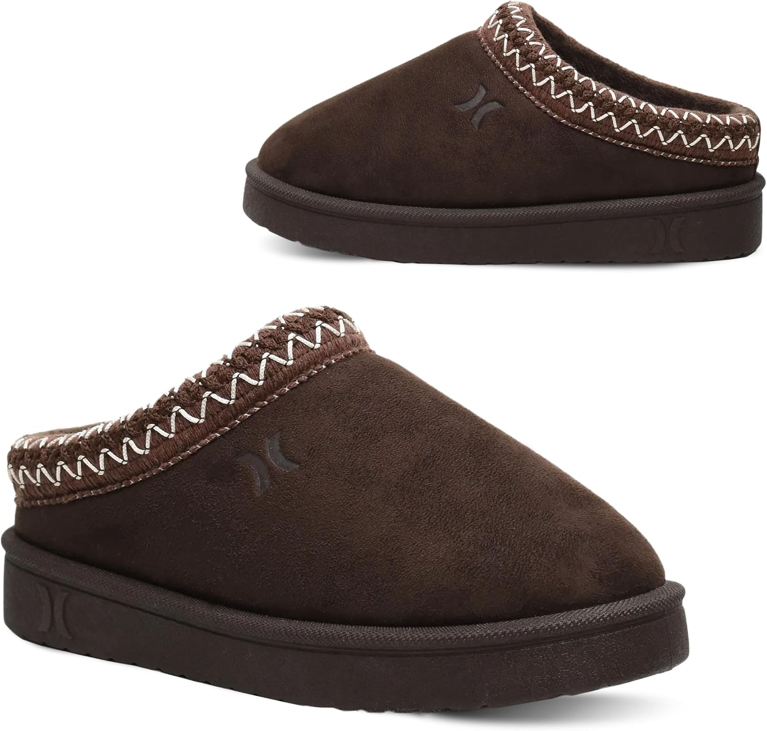 Boys Clogs Fleece Lined Cosy Warm Boys Sandals Slippers Slippers, Black