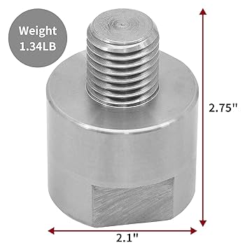 Hurricane Turning Tools, Lathe Headstock Spindle Adapter, Converts 1" X 8TPI To 3/4" X 16TPI