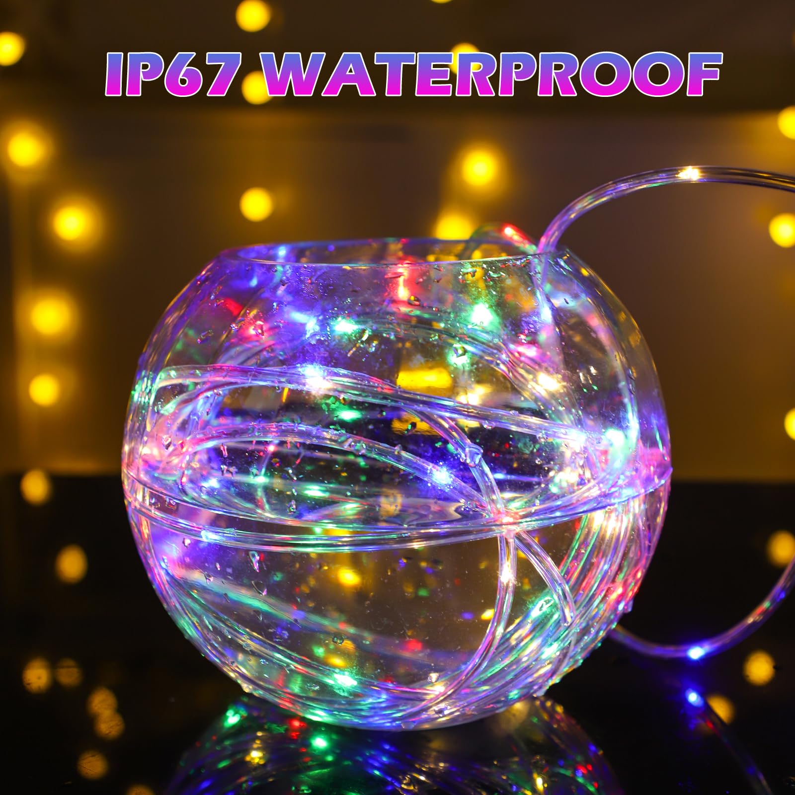 GlobaLink Rope Lights Outdoor, 50M/164FT 1000Leds Christmas Rope Lights, Waterproof Led Tube Light With 8 Modes, Mains Powered Christmas String Lights For Xmas Tree Indoor Garden Fence Decoration