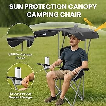 UV Resistant Moon Chair Sunshade With Adjustable Design For Outdoor Comfort